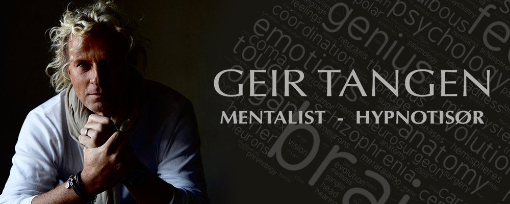 Geir Tangen som poserer, Tangen driver med hypnose, hypnoseterapi med mer.