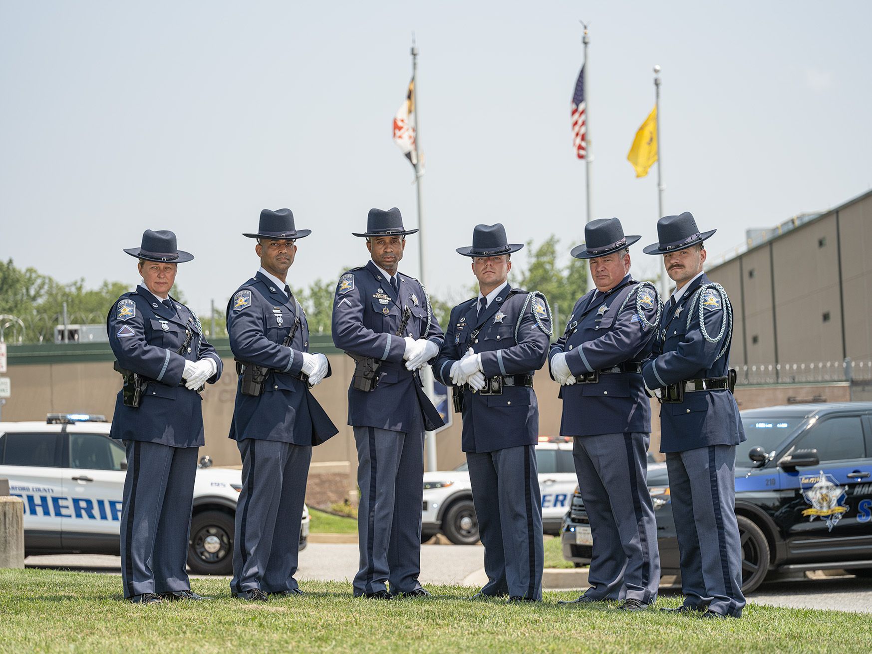 happy police officers for recruiting video