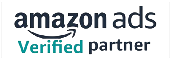 Amazon Ads Verified Partner logo. Text 