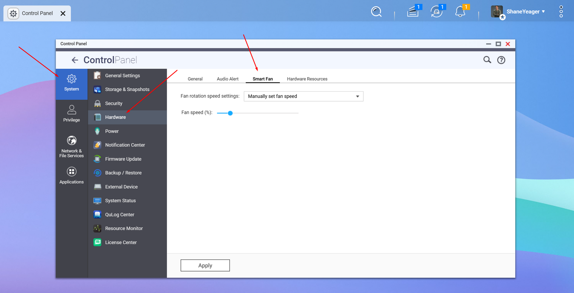 How to change the fan speed in your QNAP NAS