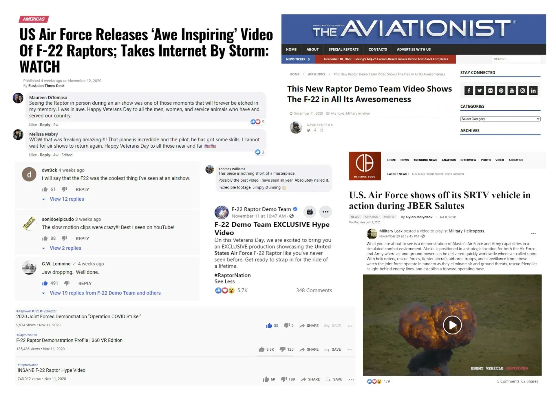 Us air force releases an inspiring video on f-22 raptors