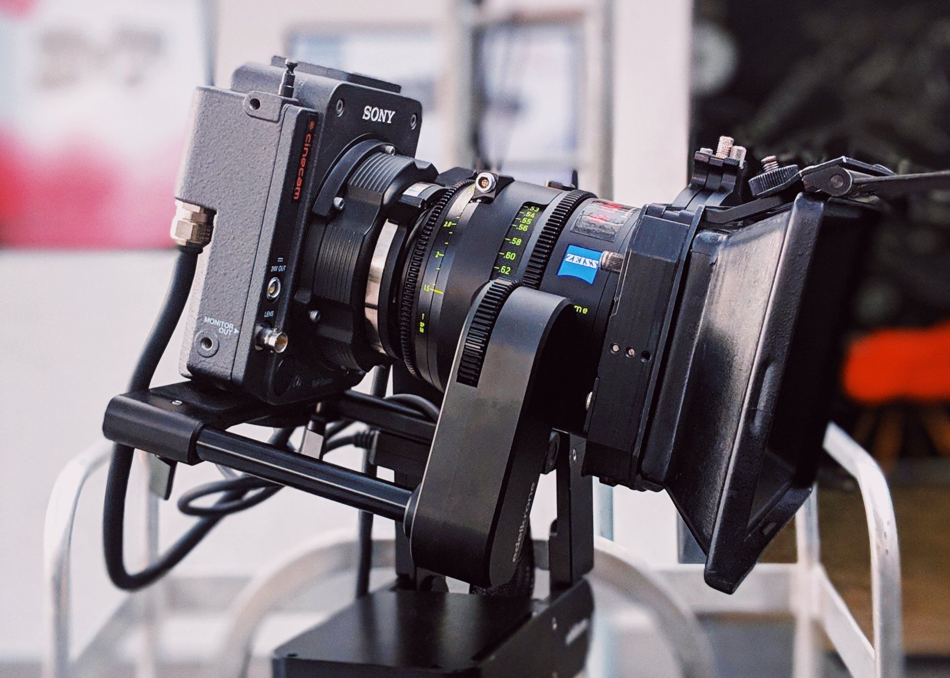A camera with the word sony on it