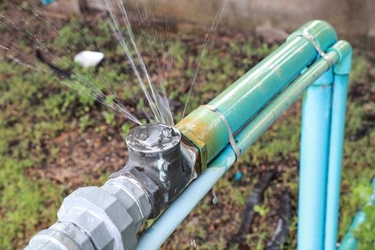 Plumber Repairing Burst Water Pipe — Plumber Repair in Armidale, NSW