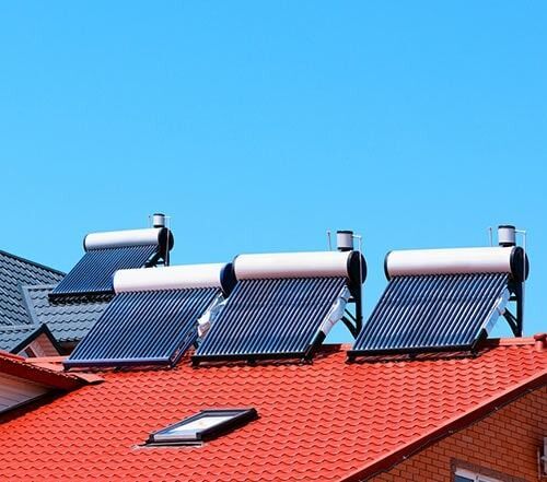 Hot Water Panels on a House — Hot water system in Armidale, NSW
