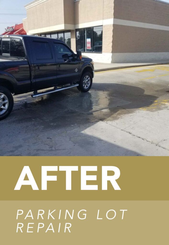Waypoint Concrete restored and resurfaced a commercial parking lot with clean concrete finish in Kuna, Idaho.