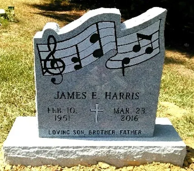 A Gravestone for James E. Harris – Canton, MS – Davidson Marble & Granite