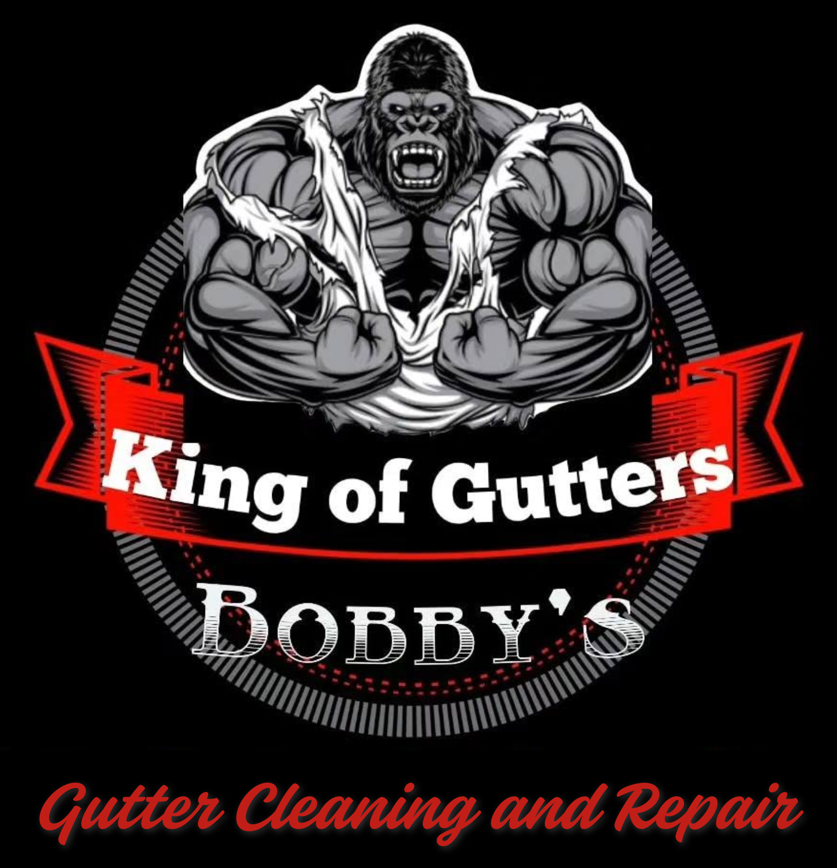 A logo for King of Gutters Bobby 's Gutter Cleaning Installation Repair