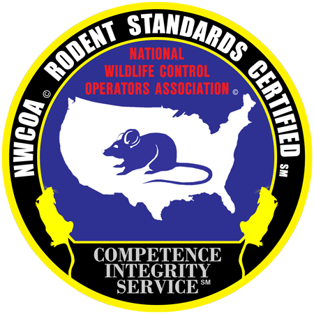 a logo for the national rodent standards certified competence integrity service