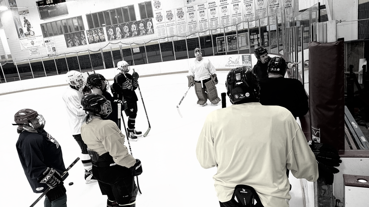 BCAHL Learn 2 Play Players on the Ice