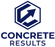 Concrete Results logo with navy hexagon and arrow above the company name
