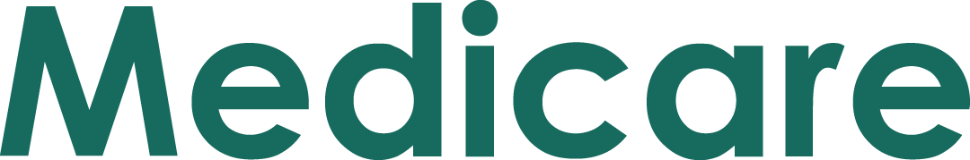 Medicare logo in teal green.