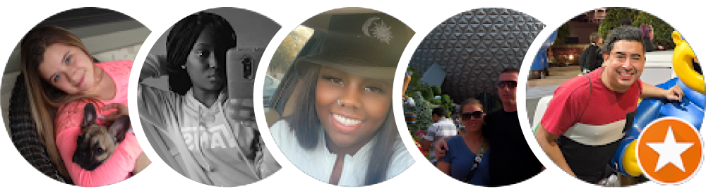 Five people in circular profile photos.