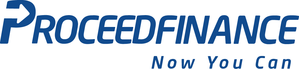 Proceed Finance logo in blue with the tagline
