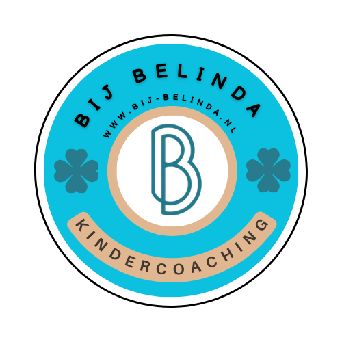 Rond logo: turquoise midden, de tekst 