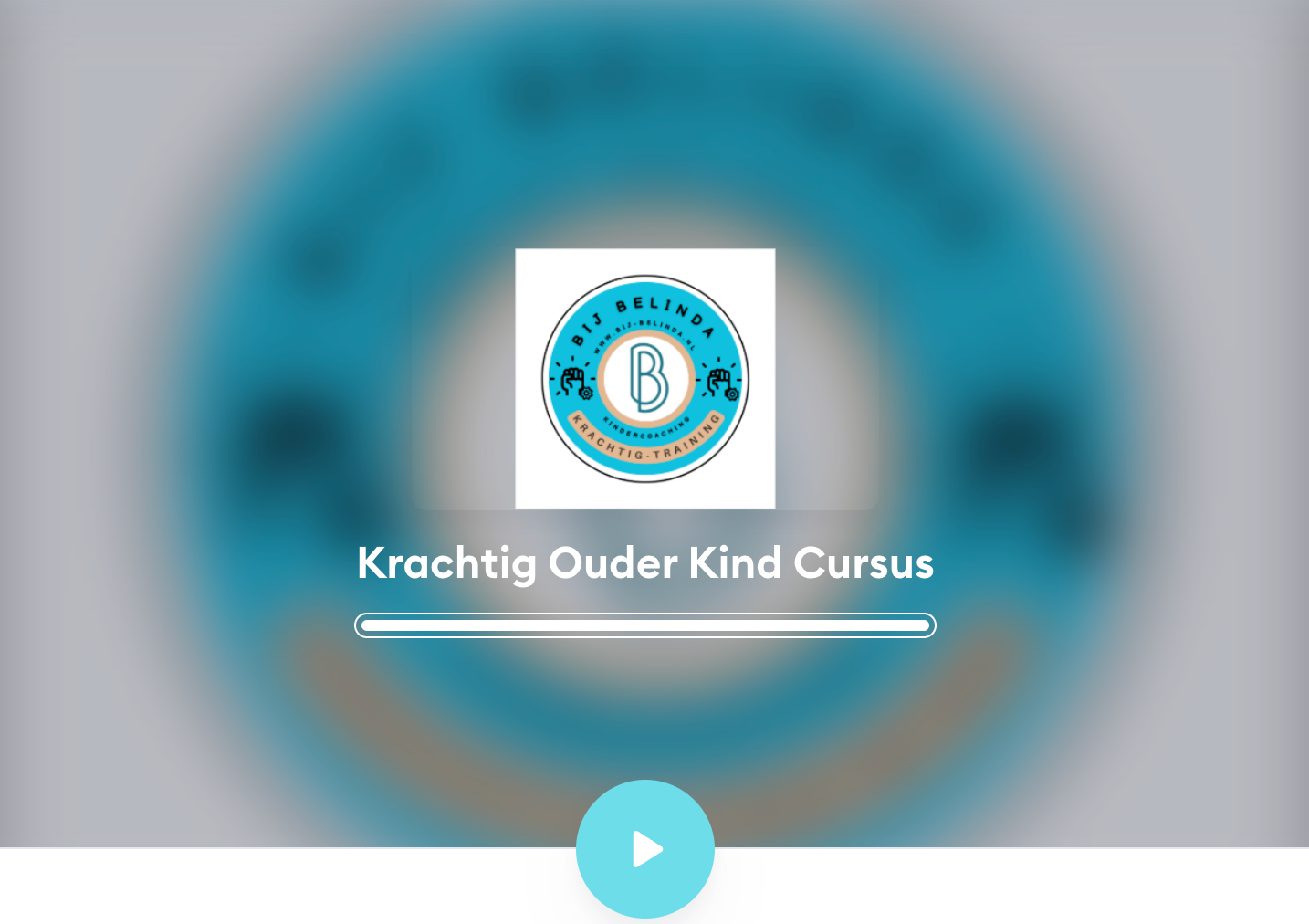 Blauw rond logo met de tekst
