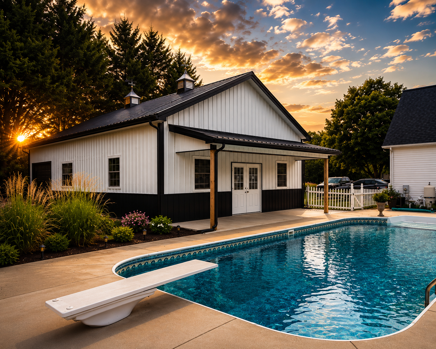pole barn pool house