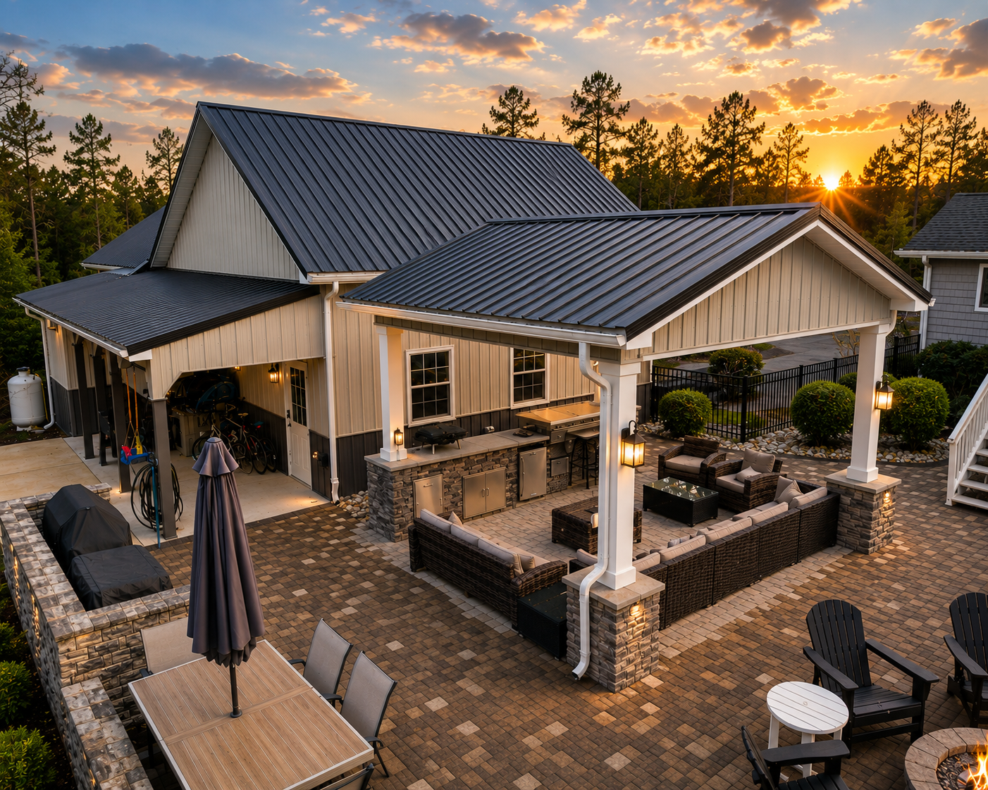 pole barn pool house