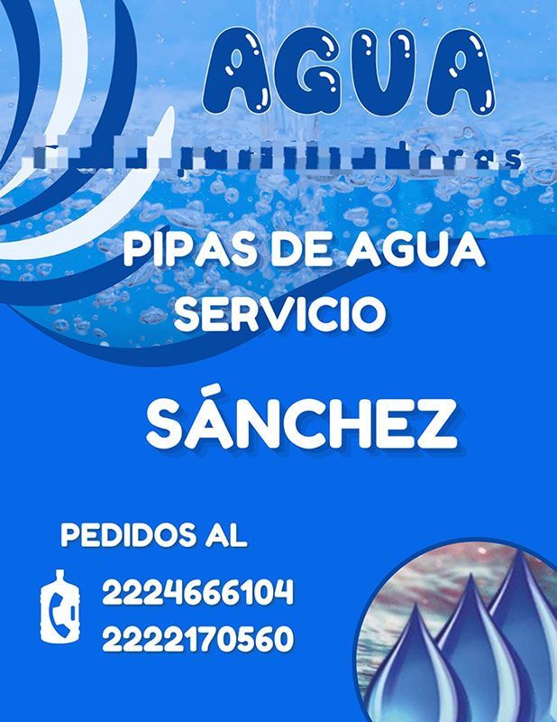 Pipas de agua Servicio Sánchez en Puebla