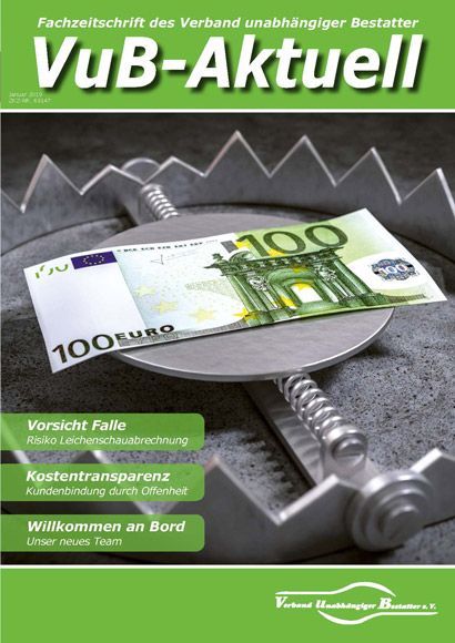 Titelbild VuB-Aktuell 2019 Ausgabe 1 (Fachzeitschrift für Bestatter)