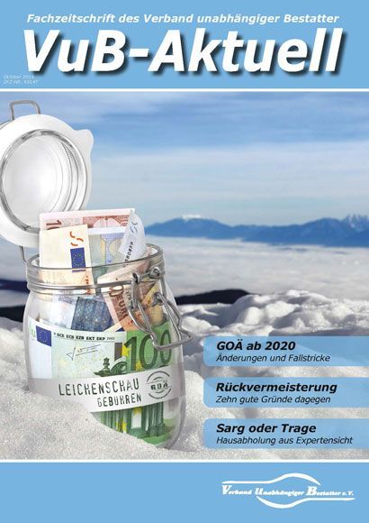 Titelbild VuB-Aktuell 2019 Ausgabe 4 (Fachzeitschrift für Bestatter)