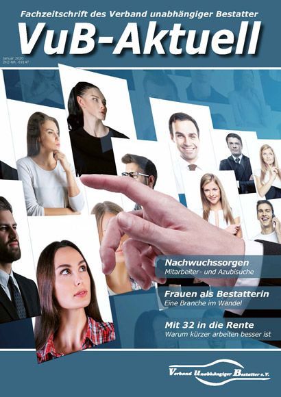 Titelbild VuB-Aktuell 2020 Ausgabe 1 (Fachzeitschrift für Bestatter)