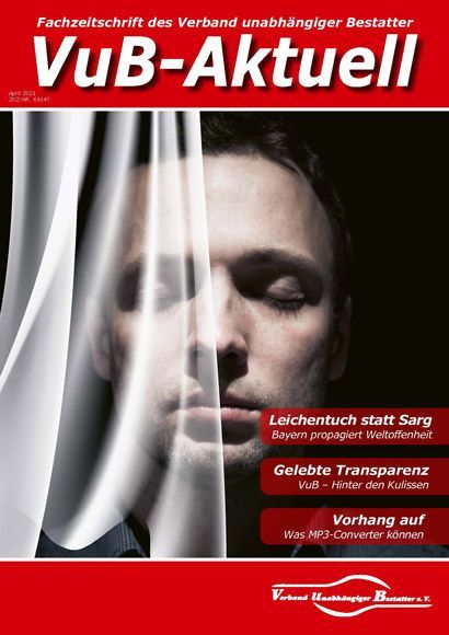 Titelbild VuB-Aktuell 2021 Ausgabe 2 (Fachzeitschrift für Bestatter)