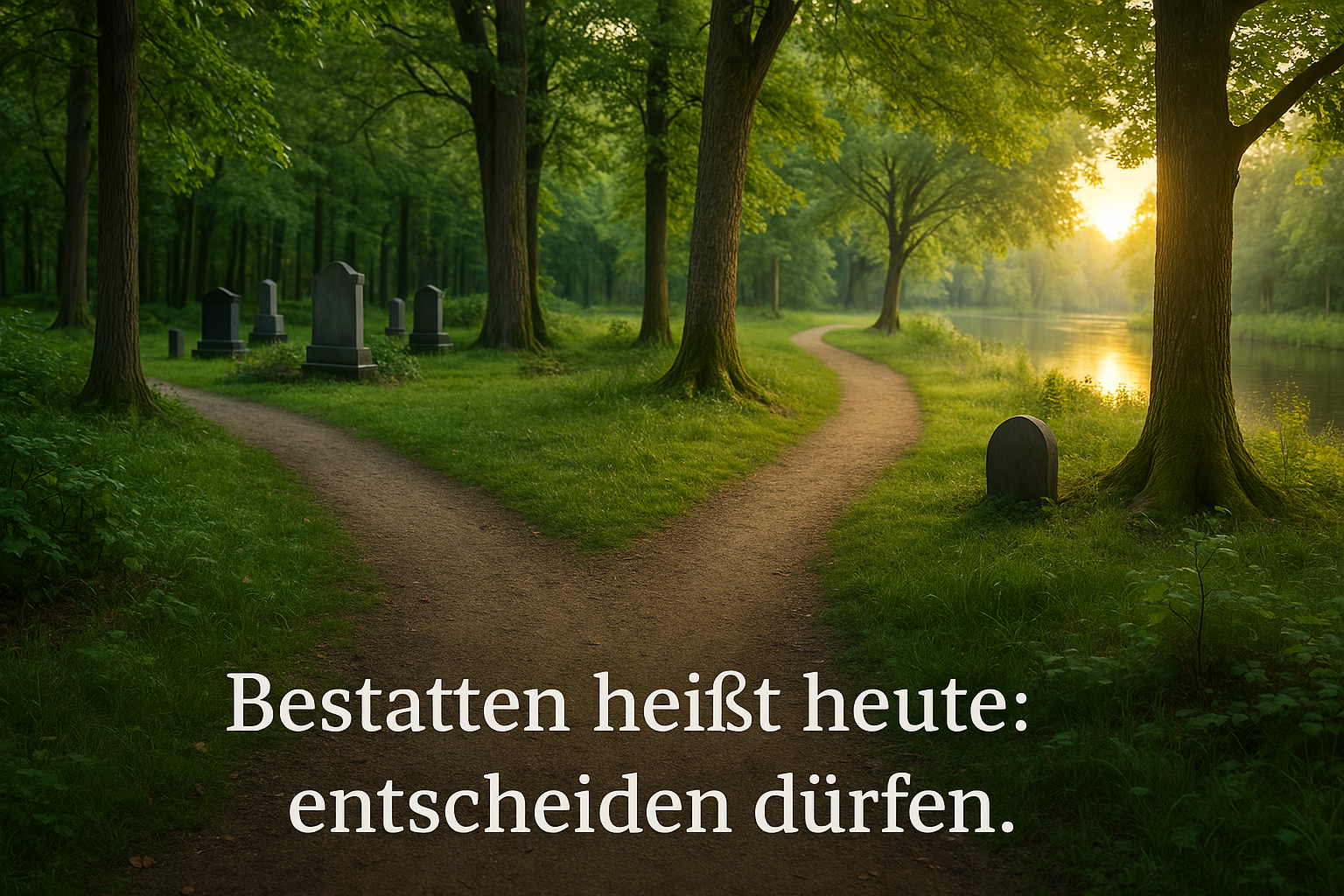 A picture of a forest with a quote in german