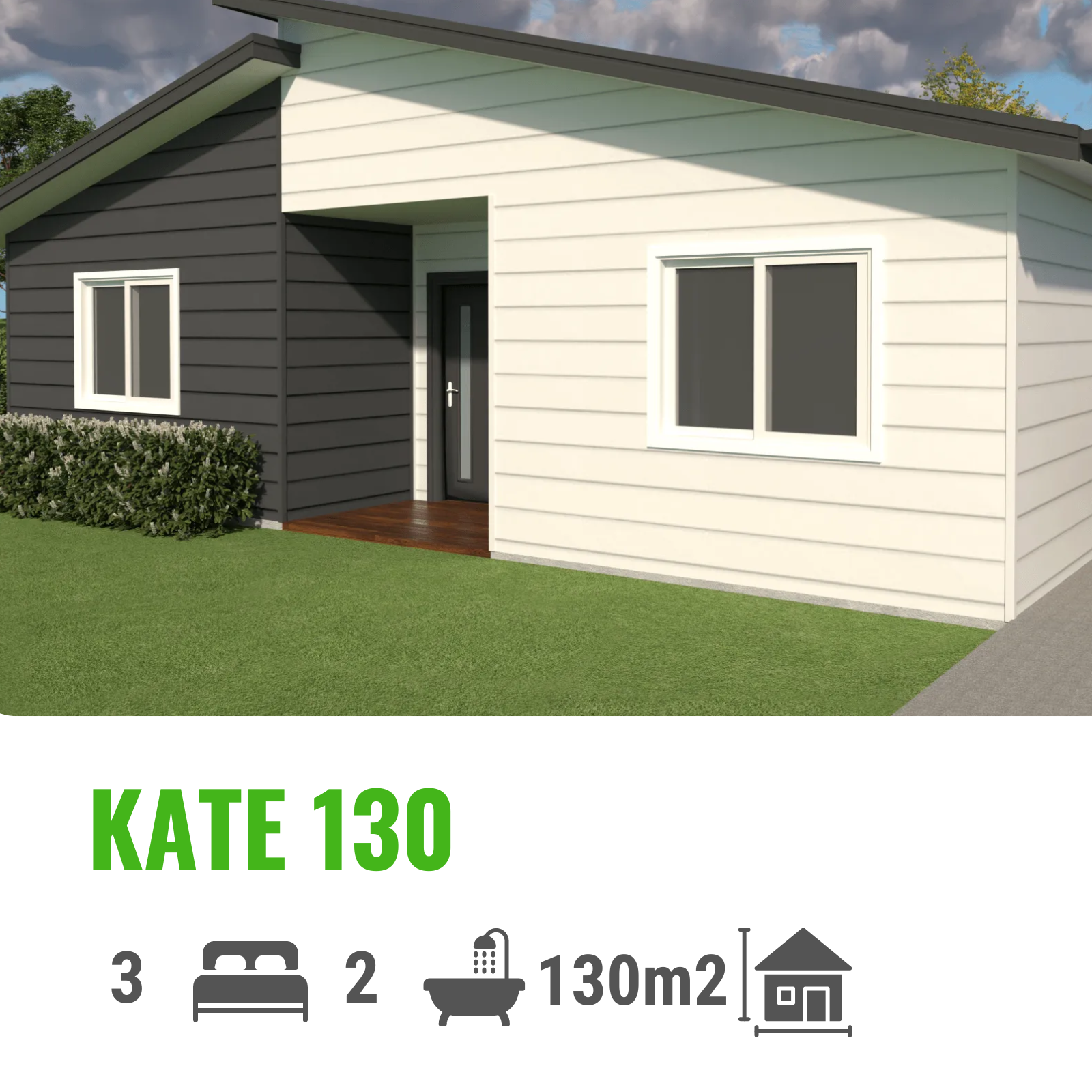 Rendering of a modern house,
