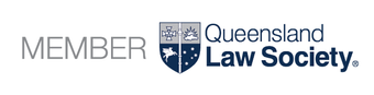 The Queensland Law Society Member logo, featuring a crest with the state seal next to the text 
