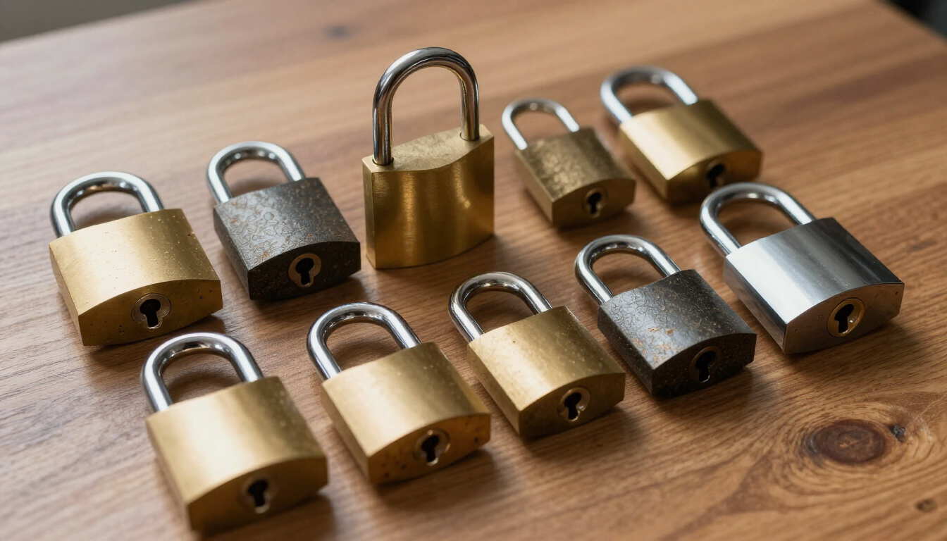 Assorted metal hardware materials for professional construction projects
