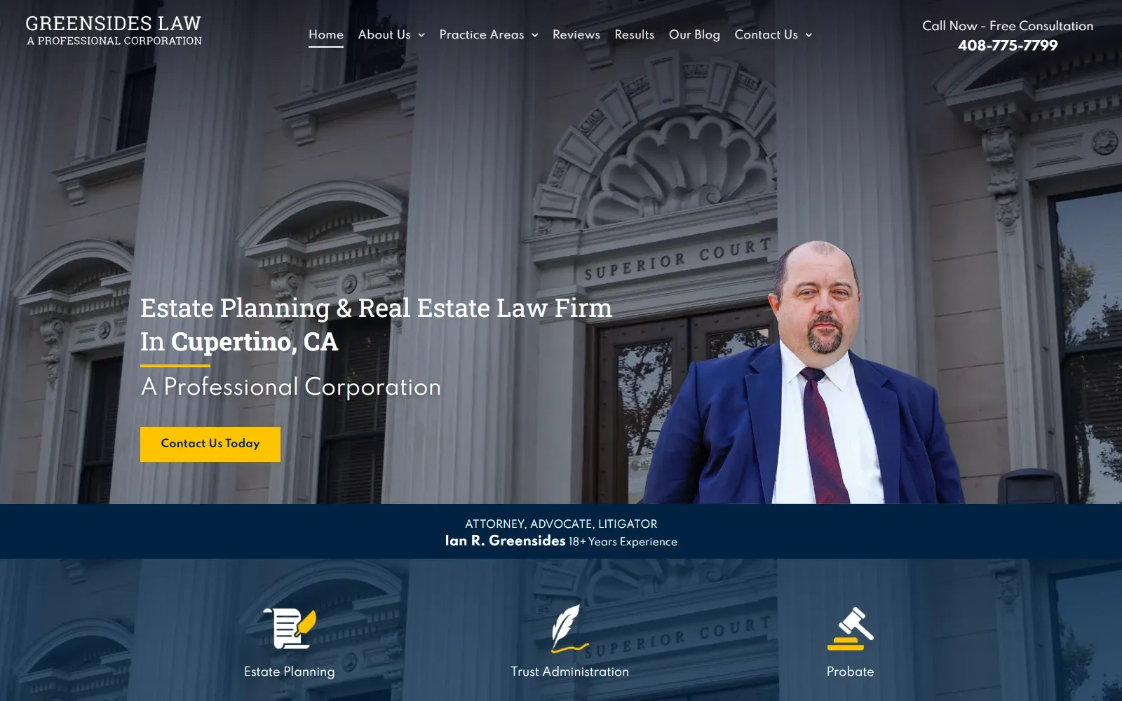 Estate Planning Website Desktop Preview