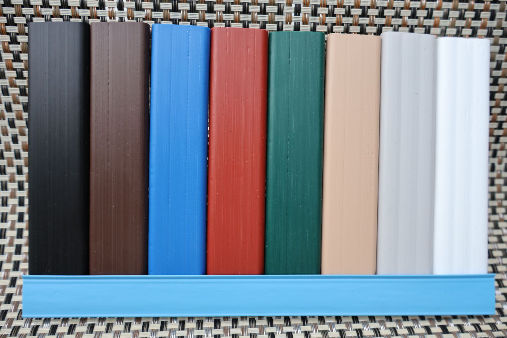 McConnie Fence offers black, brown, blue, red, green, tan, gray, white, and additional colored privacy slat options