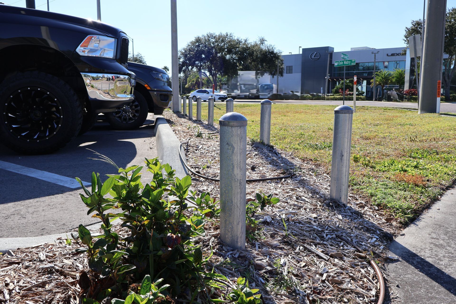 Commercial bollard installation in Tampa, FL