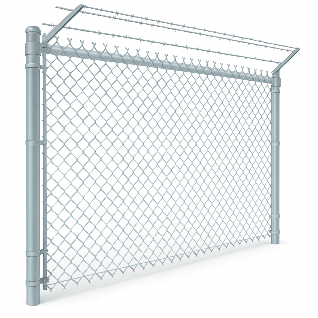 Security chain link fence rendering by McConnie Fence