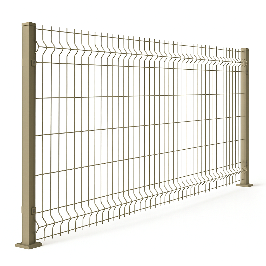 Welded wire fence rendering by McConnie Fence