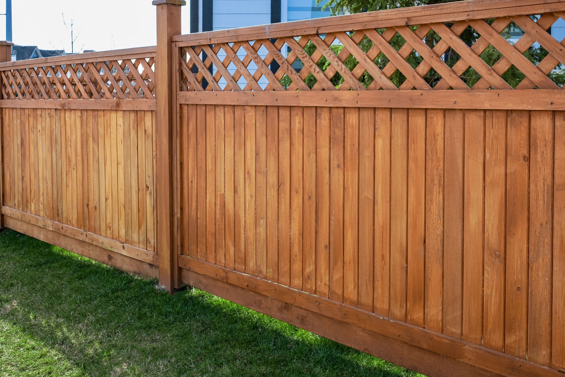 Residential wood decorative fence installation in Tampa, FL