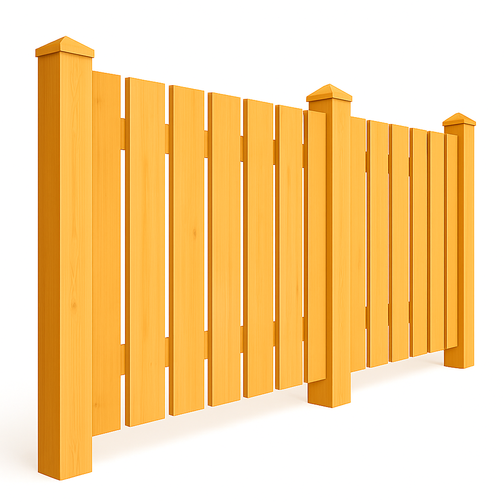 Wood semi privacy fence by McConnie Fence