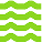 Bright green wavy stripes on a white background