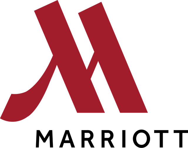 Marriott logo with stylized red “M” and black wordmark