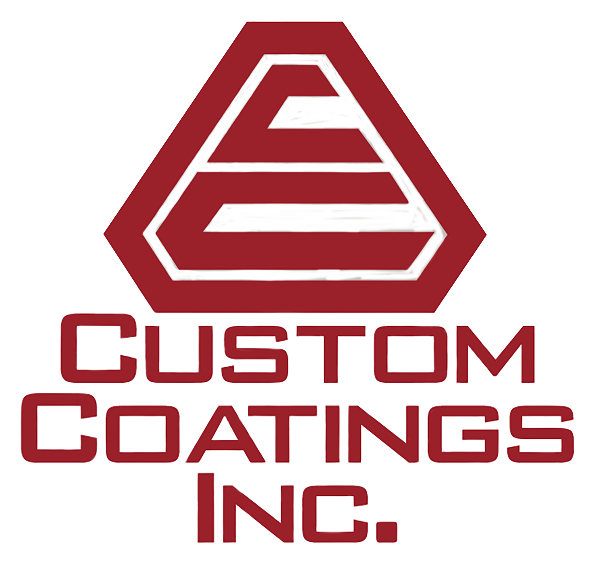 Red logo and text reading “Custom Coatings Inc.”