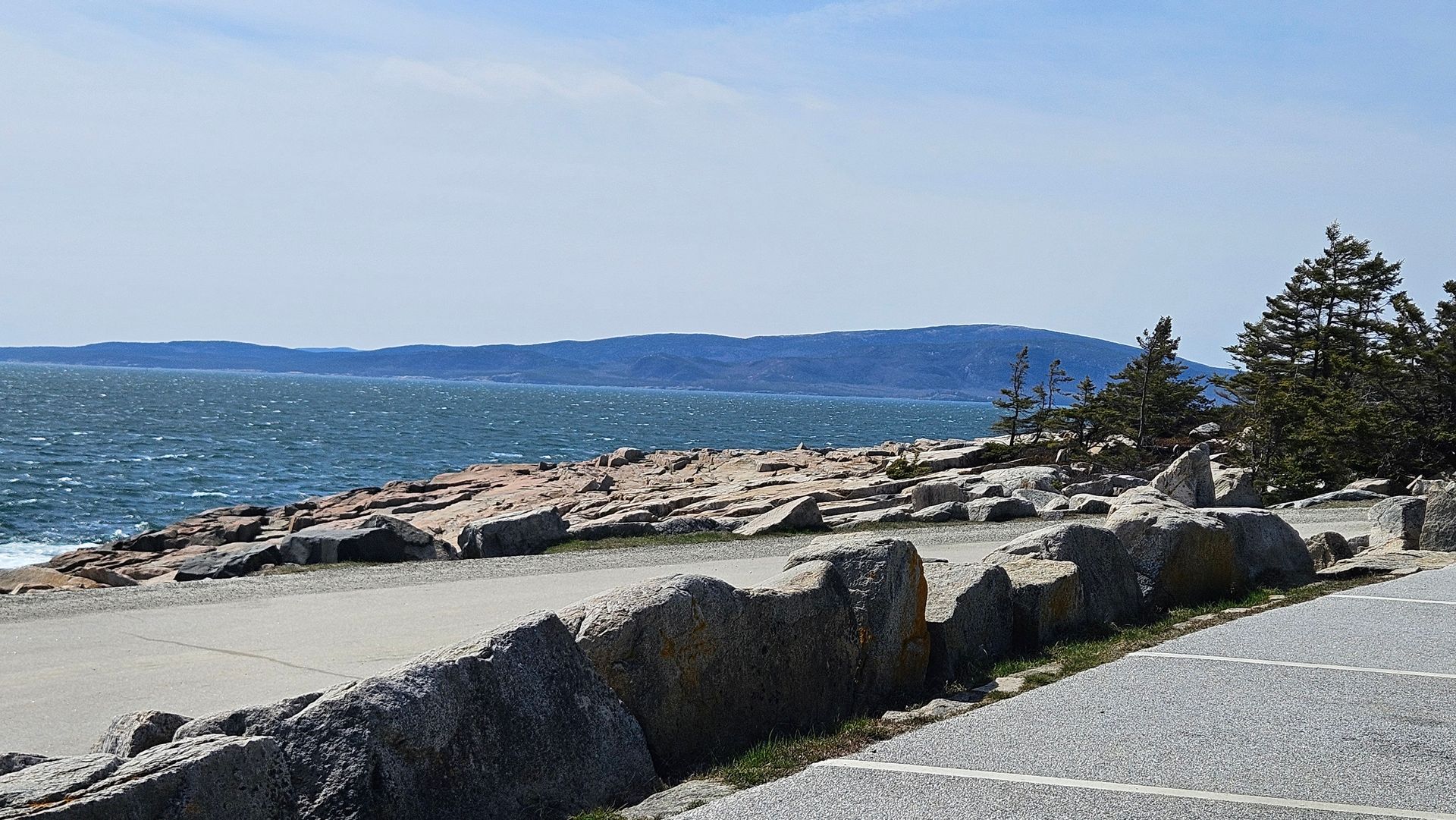 Maine's rocky coastline at Schoodic Point, Acadia National Park.