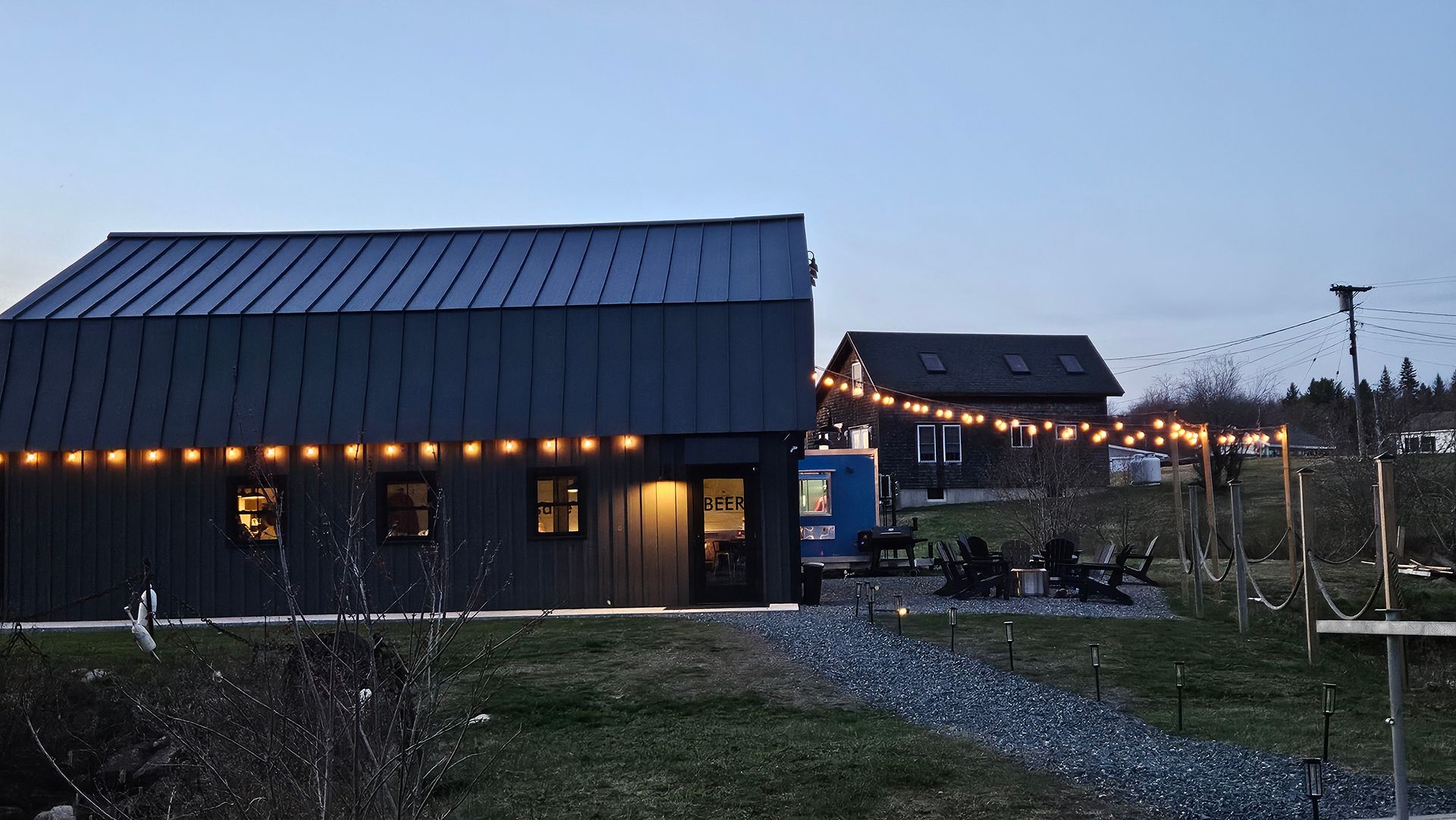 Lights at Musquito Brewing Company in Winter Harbor.