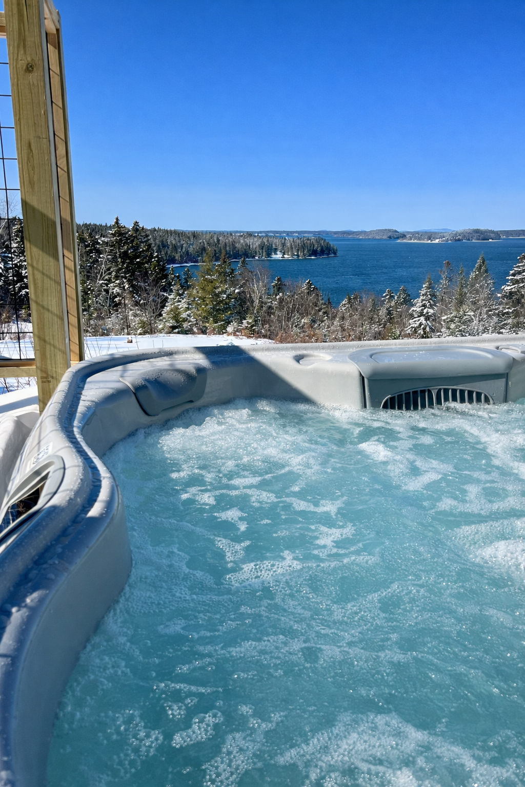 Winter views of Frenchman Bay.