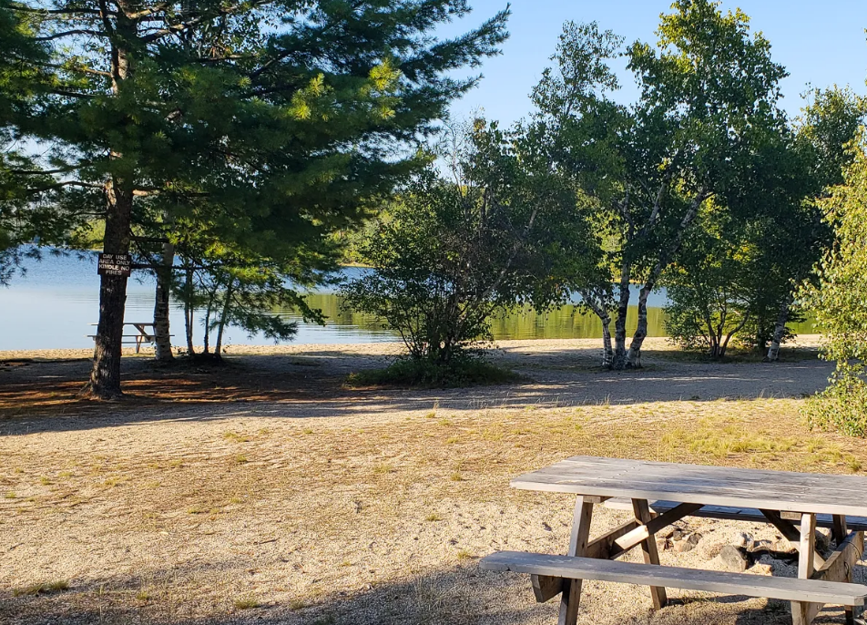 Schoodic Lake Picnic Area on the Beach
