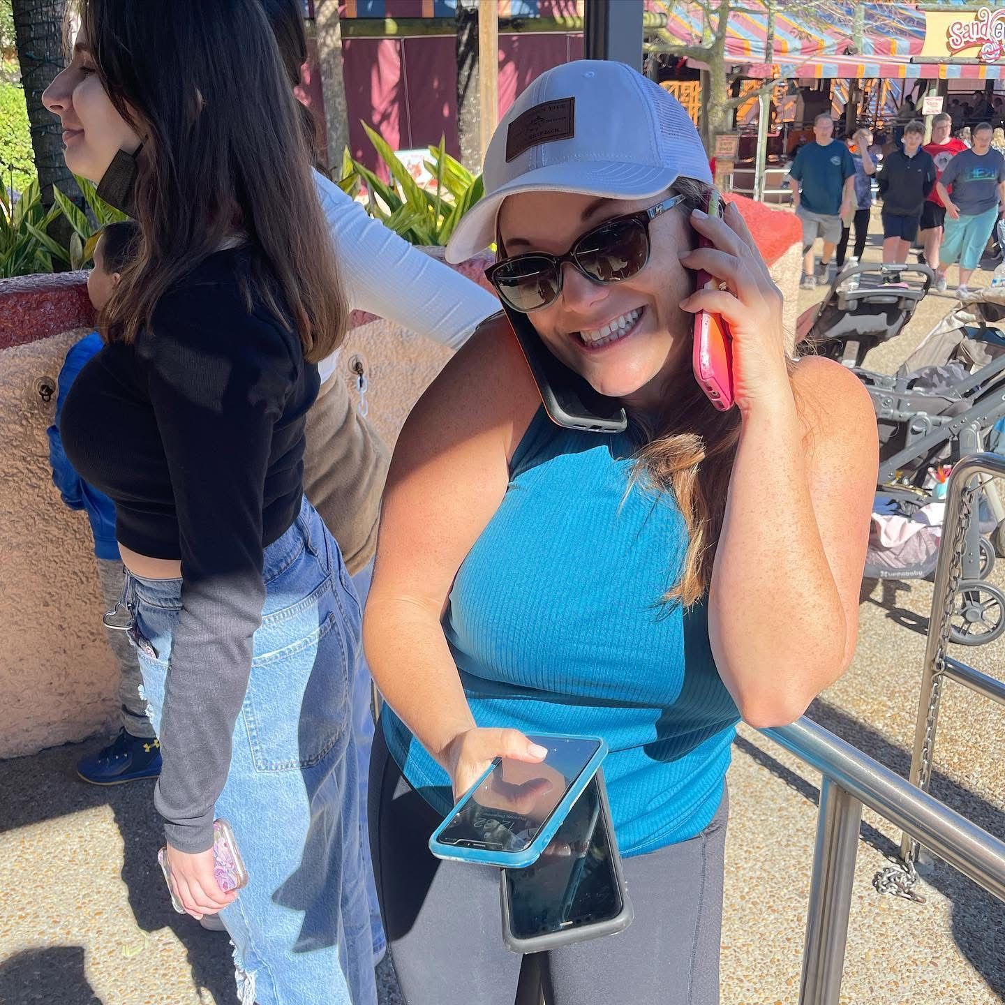 Rebecca Johnson with KNR Property Management working the emergency phones 