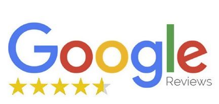 a google logo with five stars on it