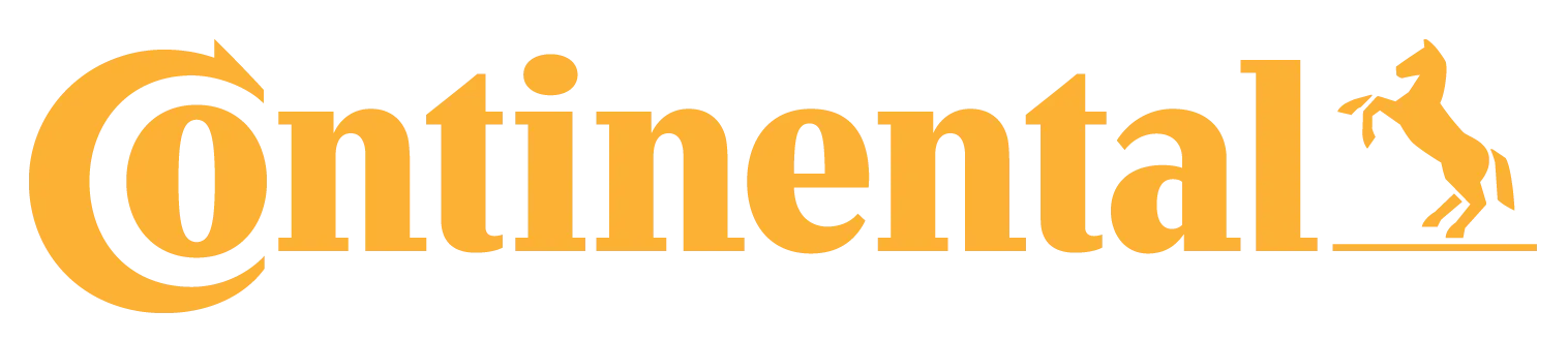 Continental logo in orange with a horse icon on a white background