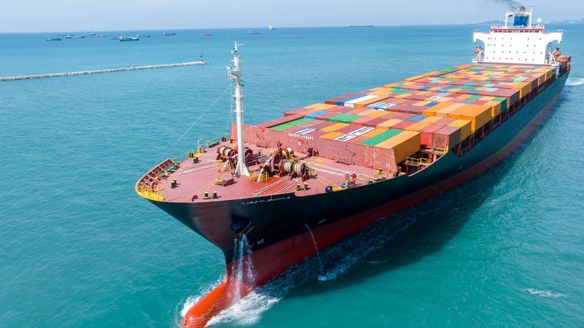 A Large Container Ship 