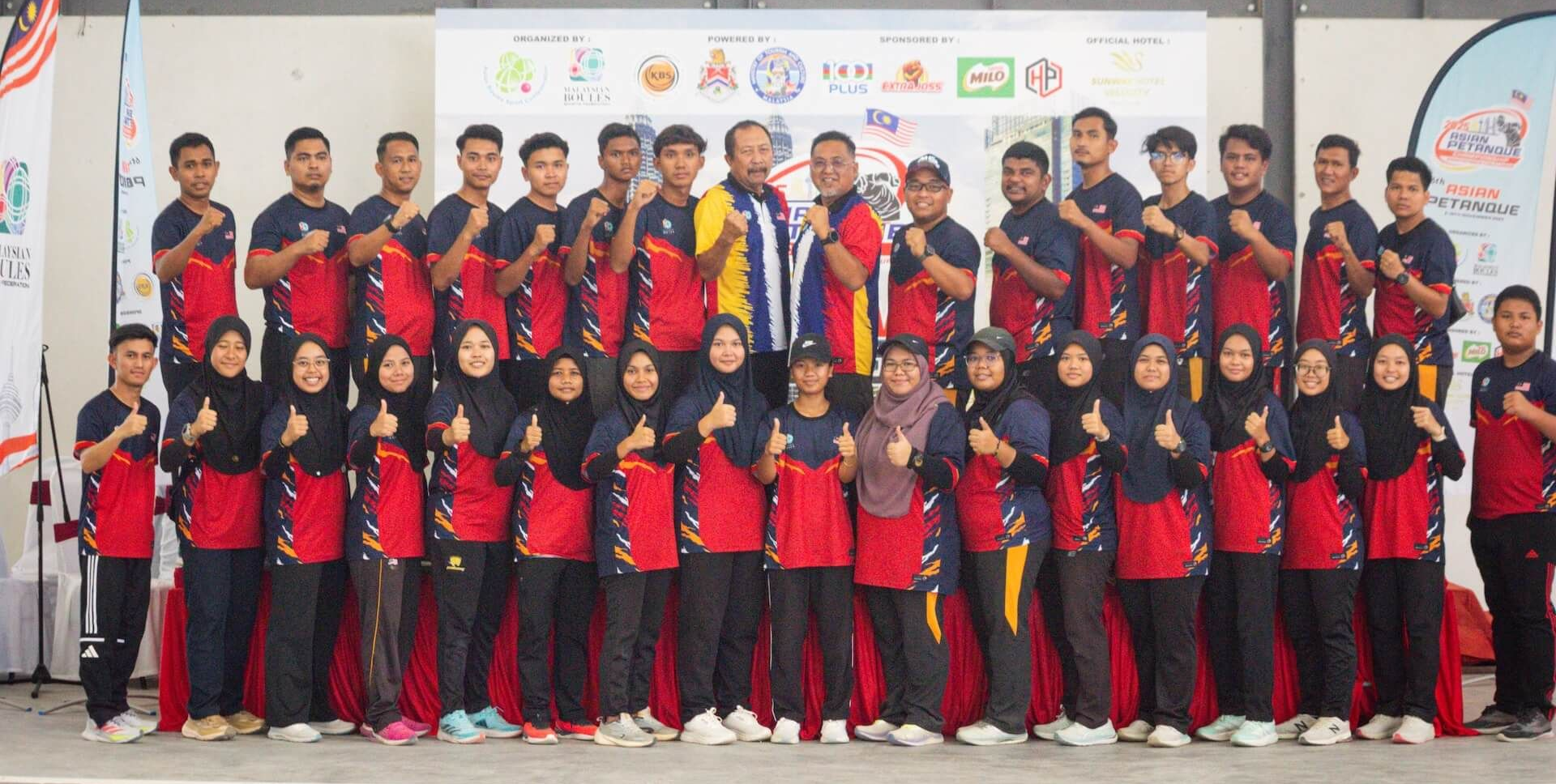 Team Malaysia competing in the 6th Asia Petanque Championship 2025