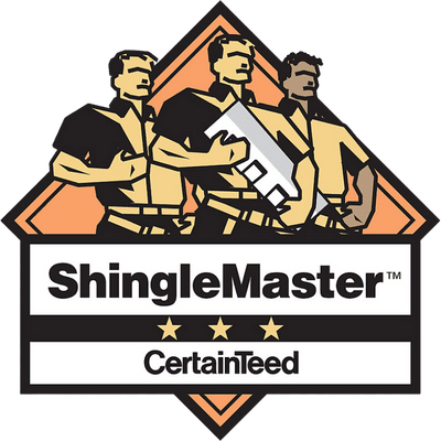 Logo featuring three figures holding tools inside a diamond shape, with the text